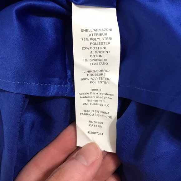 Kensie • Drop Waist Blue Brocade Blue Ink Dress - Picture 9 of 11